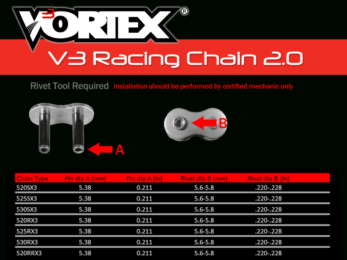 Vortex V3 2.0 Gold Chain Alum Kits
